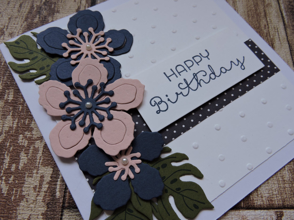 Card Ideas to Make Botanical Builder Night of Navy Blooms