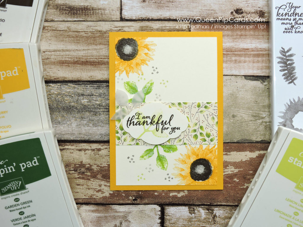 Sunny Sunflower Card with Painted Harvest L
