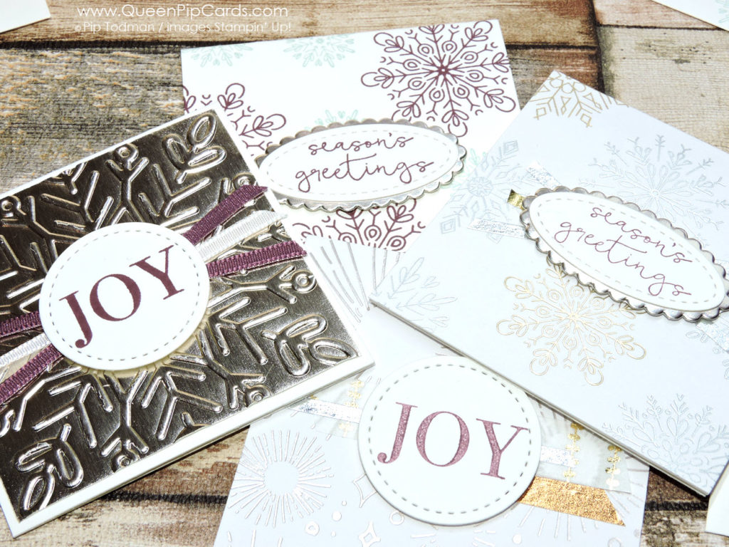 Mini Card Box Set using the Cheers to the Year Stamp set and coordinating suite. Pip Todman Crafty Coach & Stampin' Up! Demonstrator in the UK Queen Pip Cards www.queenpipcards.com Facebook: fb.me/QueenPipCards #queenpipcards #stampinup #papercraft #inspiringyourcreativity