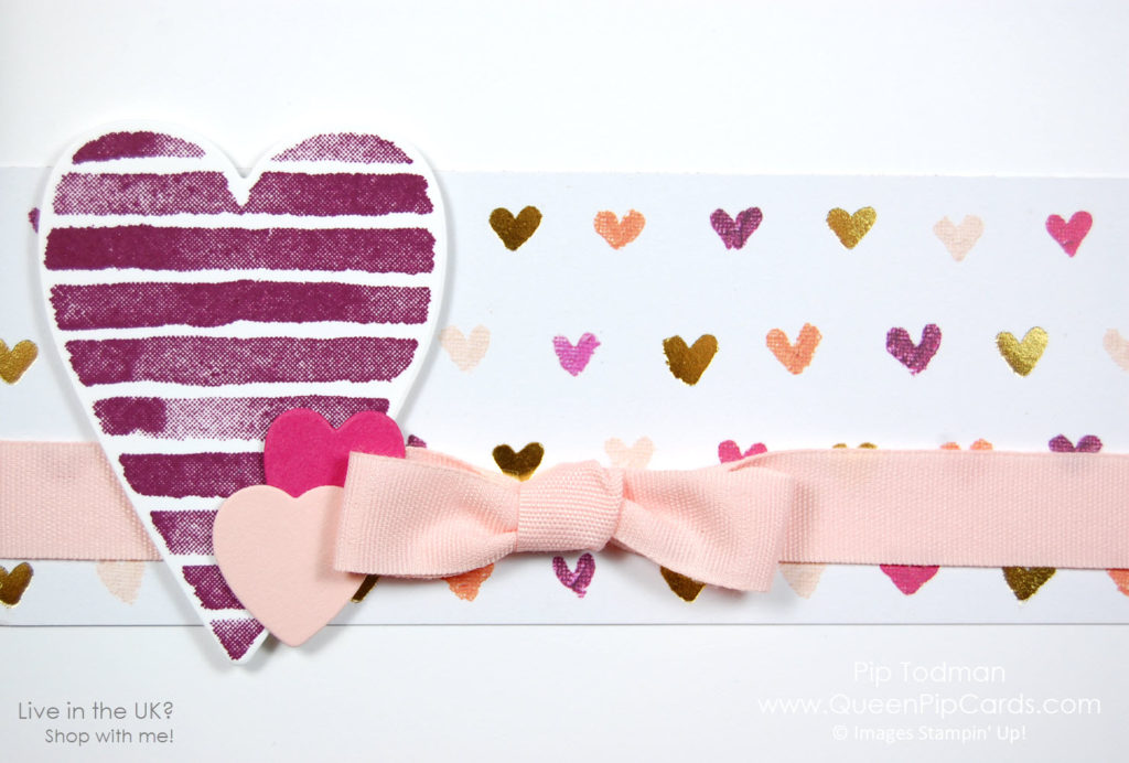 Valentines Day Hop. Beautiful Heart Happiness and Painted with Love DSP from Stampin' Up! Pip Todman Crafty Coach & Stampin' Up! Demonstrator in the UK Queen Pip Cards www.queenpipcards.com Facebook: fb.me/QueenPipCards #queenpipcards #stampinup #papercraft #inspiringyourcreativity 