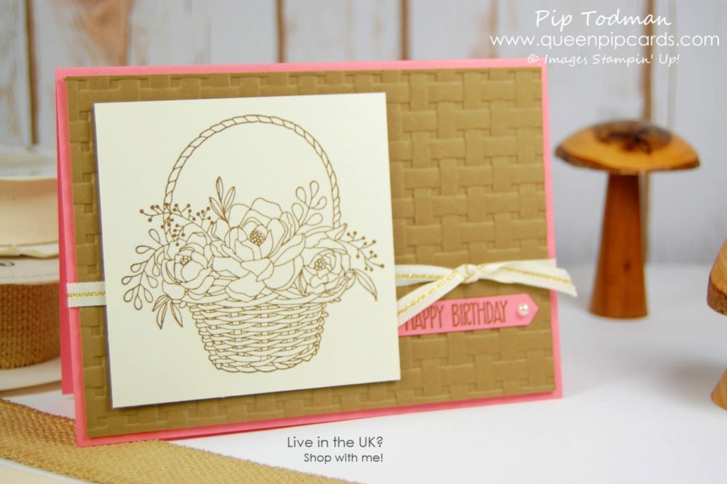 Introducing the Basket Weave Embossing Folder With the Remarkable Ink Big Blog Hop Last Call for Sale-a-bration 2018 Saleabration 2018 Pip Todman Crafty Coach & Stampin' Up! Top UK Demonstrator Queen Pip Cards www.queenpipcards.com Facebook: fb.me/QueenPipCards #queenpipcards #stampinup #papercraft #inspiringyourcreativity #Saleabration2018