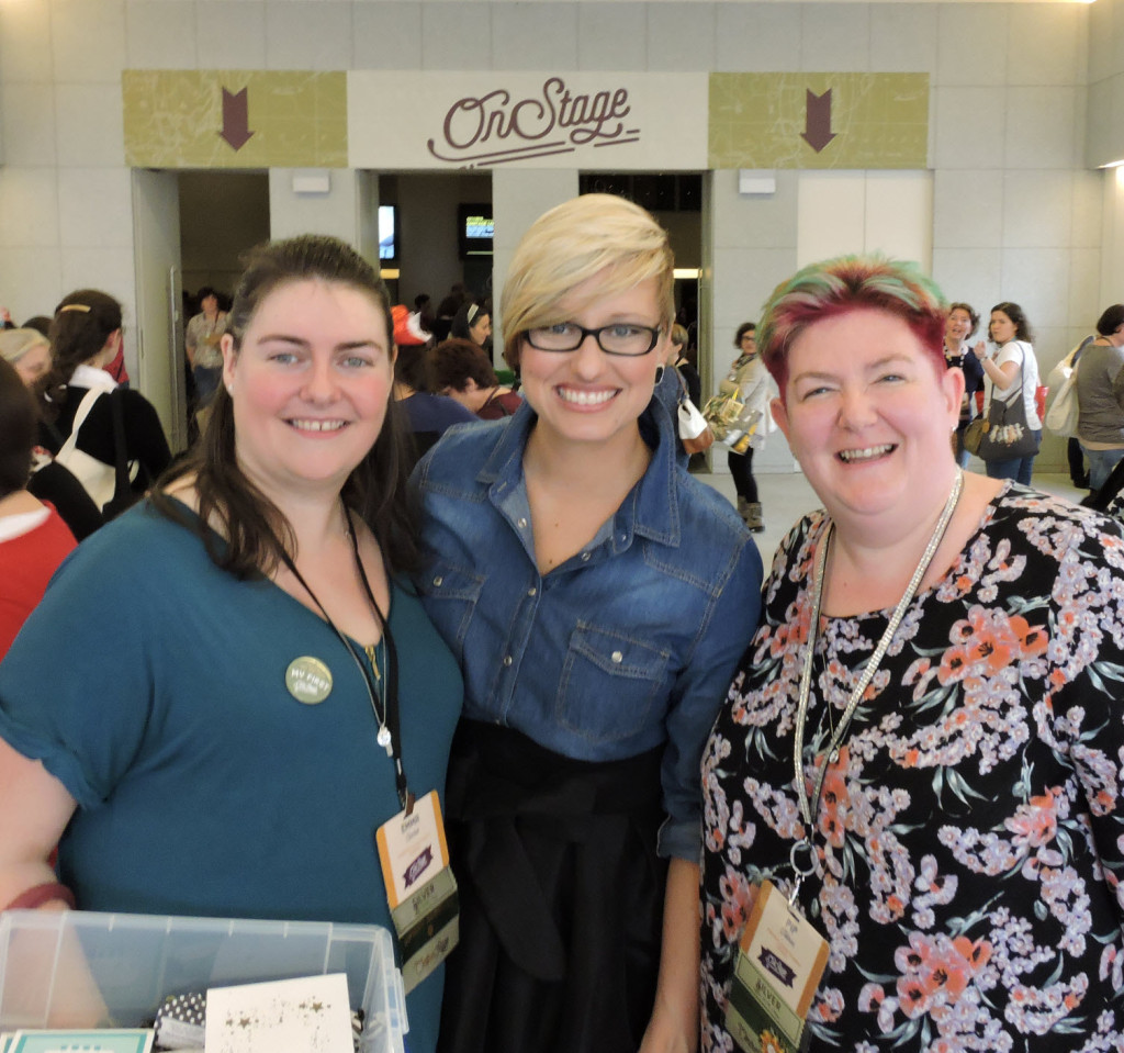 L-R is Emma Crockett, Sara Douglas (Interim CEO of Stampin' Up!) and me!