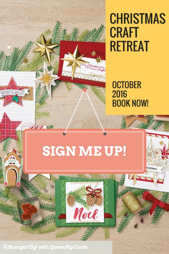 last call for my Christmas Craft Retreat sign