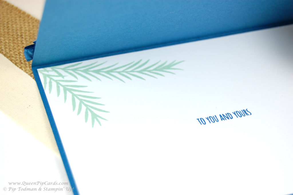 Pretty Christmas Pines Card Idea inside
