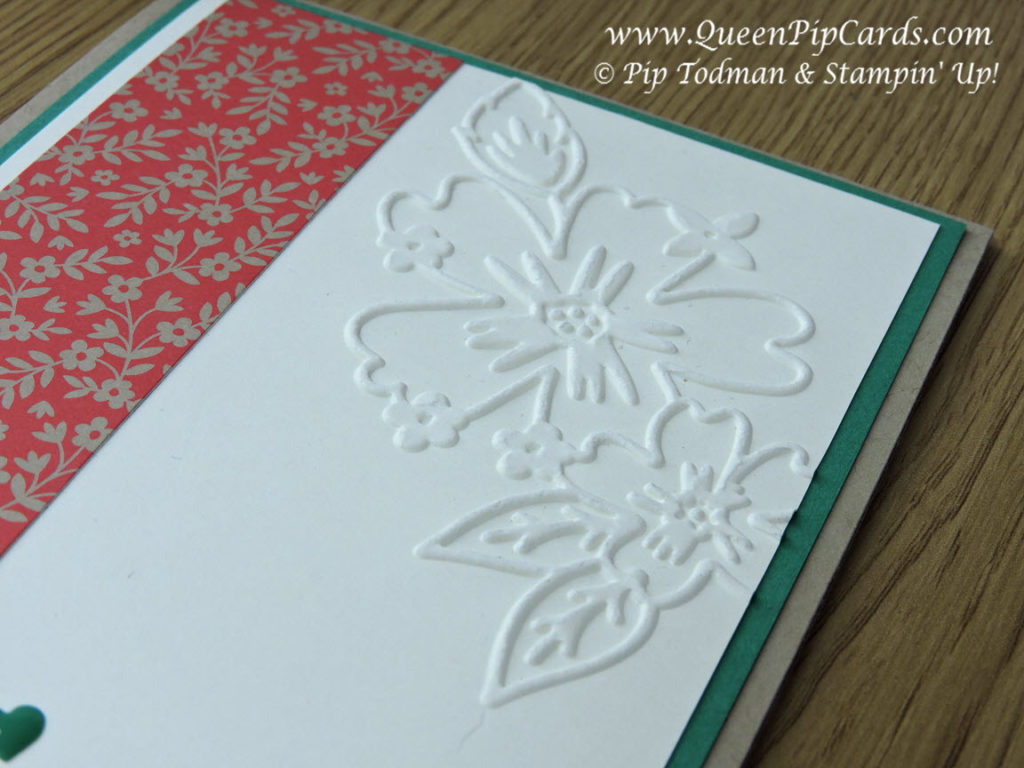 Love and Affection Thank You Card Embossing