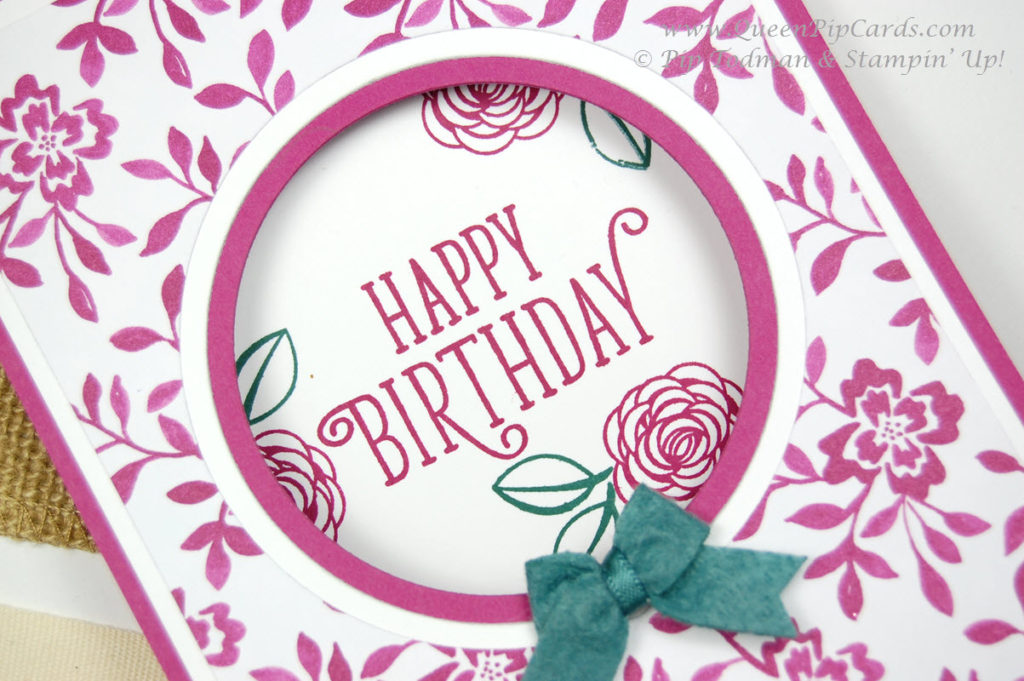 How to Make a Tent Fold Card with Happy Birthday Gorgeous Close up
