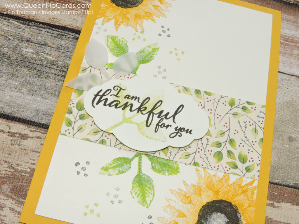 Sunny Sunflower Card with Painted Harvest S