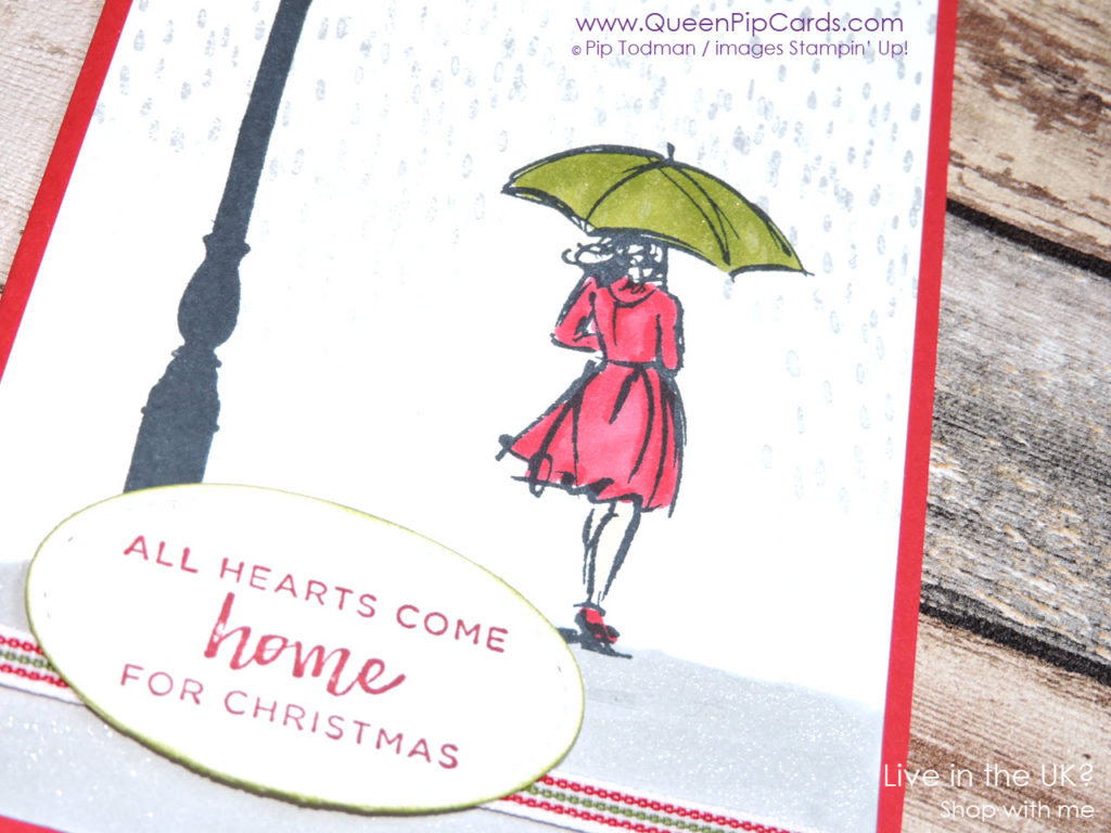 Beautiful You Singing in the Rain is a card from my head to you with love! Happy Christmas!   Pip Todman Crafty Coach & Stampin' Up! Demonstrator in the UK Queen Pip Cards www.queenpipcards.com Facebook: fb.me/QueenPipCards  #queenpipcards #stampinup #papercraft #inspiringyourcreativity #StampinBlends 