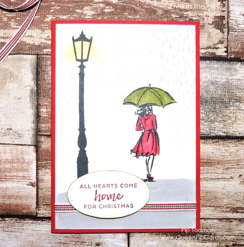 Beautiful You Singing in the Rain is a card from my head to you with love! Happy Christmas!   Pip Todman Crafty Coach & Stampin' Up! Demonstrator in the UK Queen Pip Cards www.queenpipcards.com Facebook: fb.me/QueenPipCards  #queenpipcards #stampinup #papercraft #inspiringyourcreativity #StampinBlends 