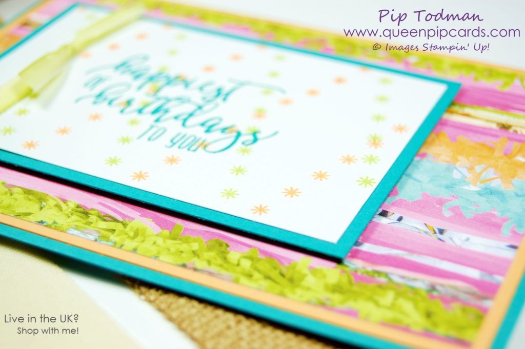 Repeat Stamping with Picture Perfect Birthday stamps. Stampin' Up! Spring 2018 Spring / Summer Picture Perfect Birthday Stamp Set, Picture Perfect Party Designer Series paper stack. Pip Todman Crafty Coach & Stampin' Up! Top UK Demonstrator Queen Pip Cards www.queenpipcards.com Facebook: fb.me/QueenPipCards #queenpipcards #stampinup #papercraft #inspiringyourcreativity 