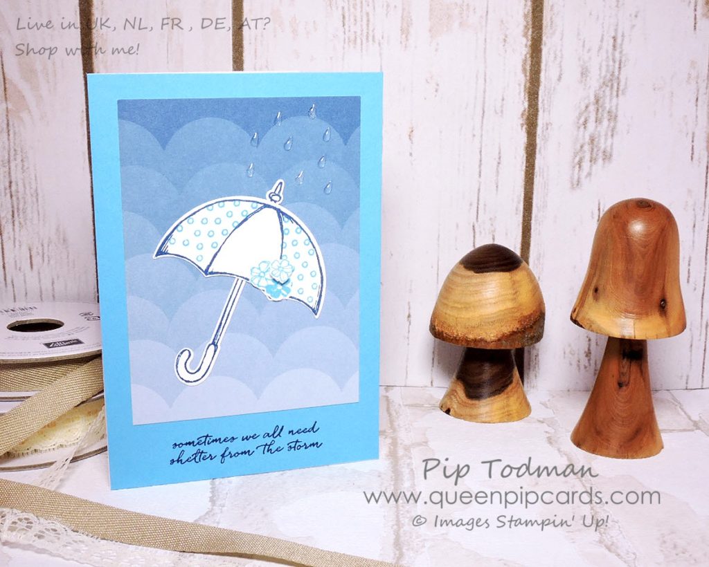 Weather Together April Showers with Stampin' Creative. This month's theme is April Showers and I wanted to use it to convey how much this design team means to me. We can weather anything together. That's what has inspired my designs this month. Pip Todman Crafty Coach & Stampin' Up! Top UK Demonstrator Queen Pip Cards www.queenpipcards.com Facebook: fb.me/QueenPipCards #queenpipcards #stampinup #papercraft #inspiringyourcreativity 