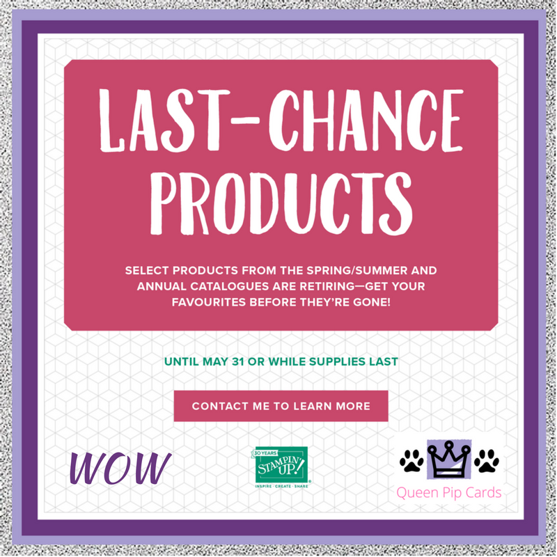 Last Chance List 2018 is Live! Check out whether your favourite item not yet purchased is retiring, if so grab it quick! Pip Todman Crafty Coach & Stampin' Up! Top UK Demonstrator Queen Pip Cards www.queenpipcards.com Facebook: fb.me/QueenPipCards #queenpipcards #stampinup #papercraft #inspiringyourcreativity 