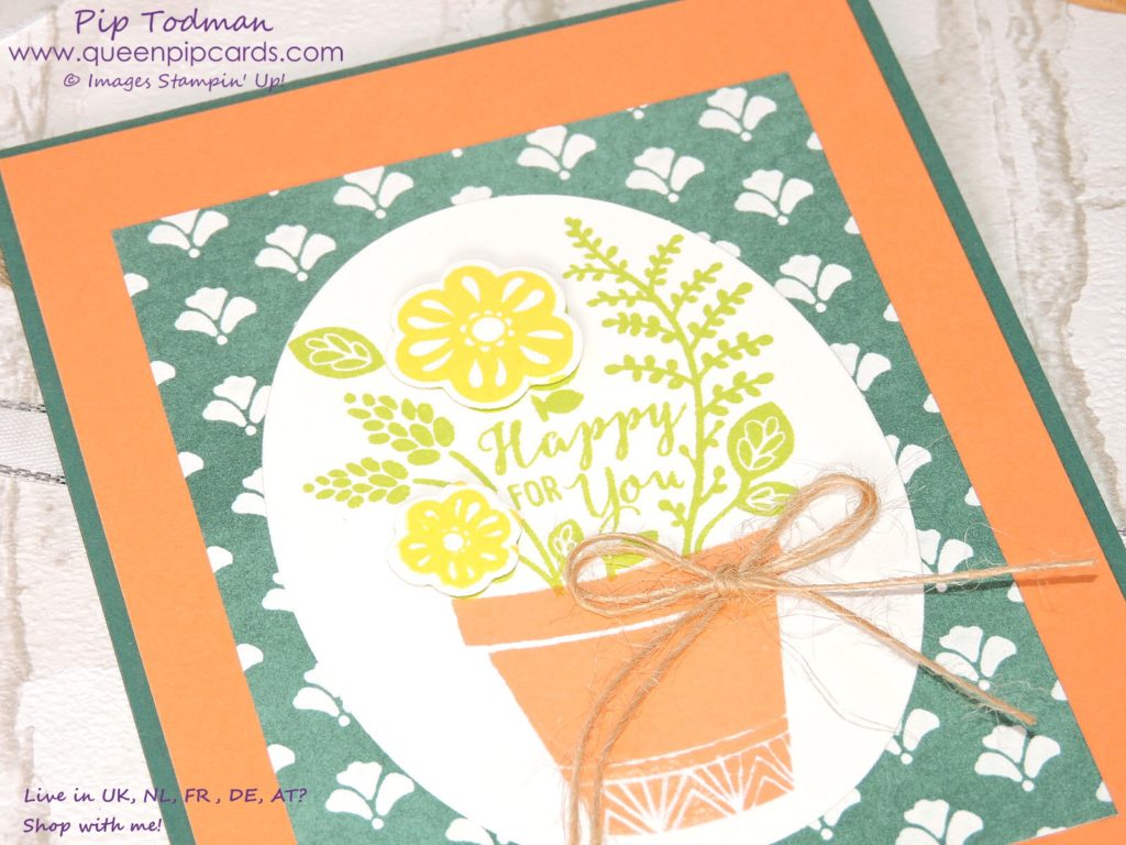 Grown with Love is easy to stamp with the Stamparatus. Use a Template to easily stamp the plant pot in this card.  Purchase the Stamparatus from 1st June in my online store here: http://bit.ly/QPCShop  Pip Todman Crafty Coach & Stampin' Up! Top UK Demonstrator Queen Pip Cards www.queenpipcards.com Facebook: fb.me/QueenPipCards  #queenpipcards #inspiringyourcreativity #stampinup #papercraft