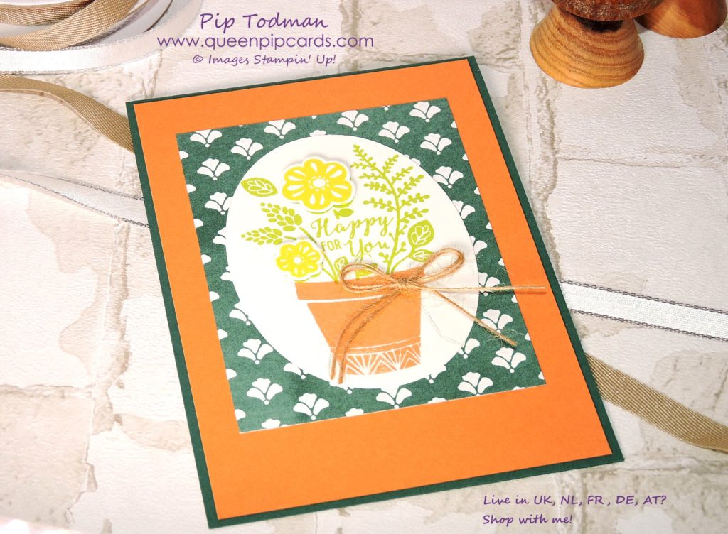 Grown with Love is easy to stamp with the Stamparatus. Use a Template to easily stamp the plant pot in this card.  Purchase the Stamparatus from 1st June in my online store here: http://bit.ly/QPCShop  Pip Todman Crafty Coach & Stampin' Up! Top UK Demonstrator Queen Pip Cards www.queenpipcards.com Facebook: fb.me/QueenPipCards  #queenpipcards #inspiringyourcreativity #stampinup #papercraft