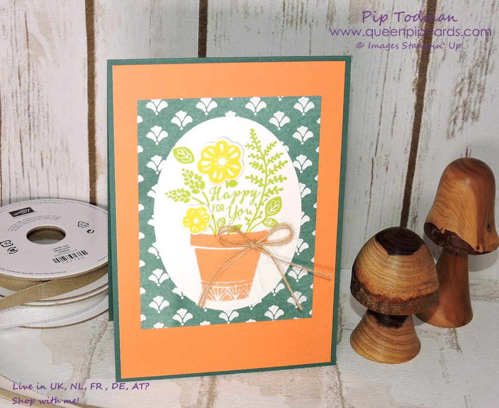 Grown with Love is easy to stamp with the Stamparatus. Use a Template to easily stamp the plant pot in this card.  Purchase the Stamparatus from 1st June in my online store here: http://bit.ly/QPCShop  Pip Todman Crafty Coach & Stampin' Up! Top UK Demonstrator Queen Pip Cards www.queenpipcards.com Facebook: fb.me/QueenPipCards  #queenpipcards #inspiringyourcreativity #stampinup #papercraft