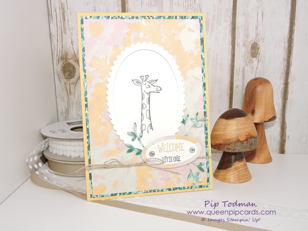 Summer Party Craft Ideas with the Stampin' Creative Blog Hop design team and Animal Outing! This is my Baby Shower card also featuring Garden Impressions DSP. All Stampin' Up! products available from my online store here: http://bit.ly/QPCShop Pip Todman Crafty Coach & Stampin' Up! Top UK Demonstrator Queen Pip Cards www.queenpipcards.com Facebook: fb.me/QueenPipCards #queenpipcards #SimplyStylish #inspiringyourcreativity #stampinup #papercraft 