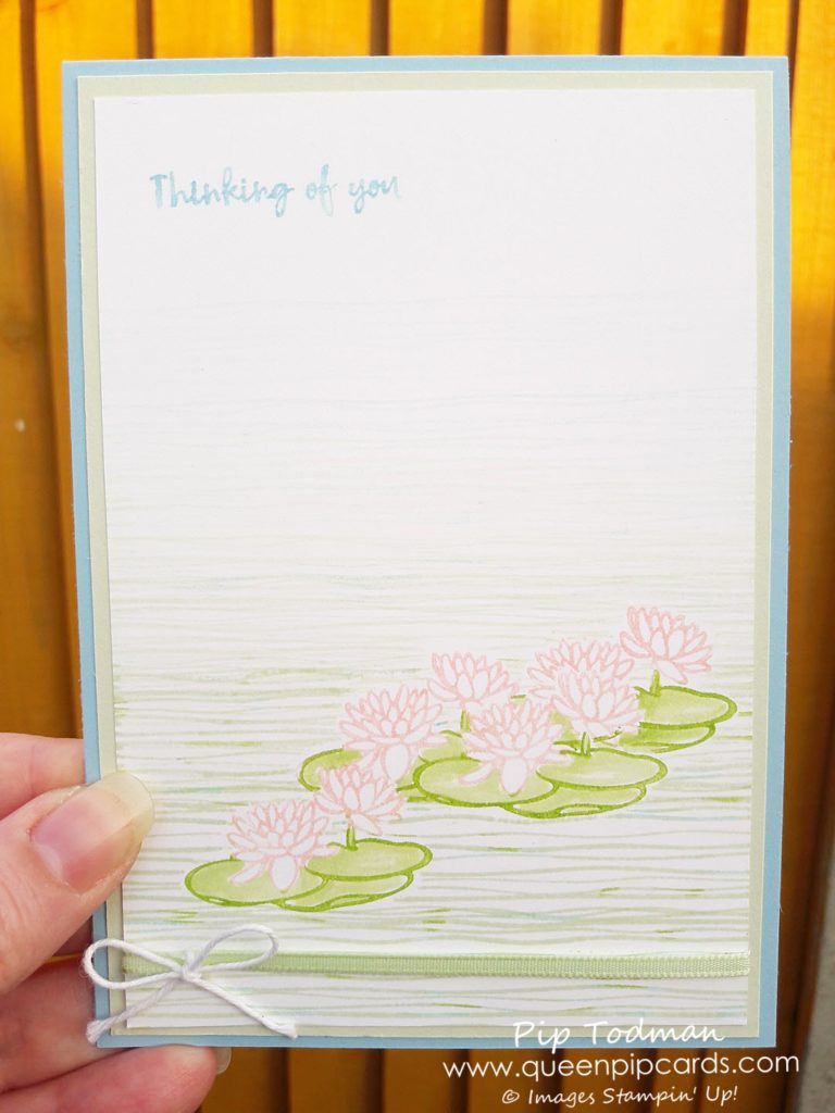 Masking Technique with Lilypad Lake is so easy, but beautiful and soft. Great for a sympathy card or to let someone know they're in your thoughts. All products available from my online store here: http://bit.ly/QPCShop Pip Todman Crafty Coach & Stampin' Up! Top UK Demonstrator Queen Pip Cards www.queenpipcards.com Facebook: fb.me/QueenPipCards #queenpipcards #inspiringyourcreativity #stampinup #papercraft