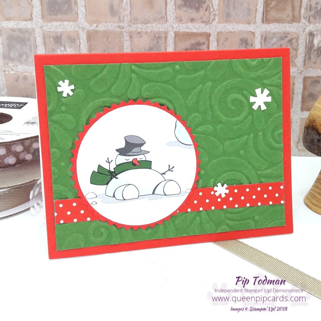 Who say's it's all about Santa? I couldn't resist this Snoozing Snowman from the Santa's Workshop Speciality Designer Series paper pack. He's so cute sleeping in the snow! All Stampin' Up! products are / will be available from my online store here: http://bit.ly/QPCShop Pip Todman Crafty Coach & Stampin' Up! Top UK Demonstrator Queen Pip Cards www.queenpipcards.com Facebook: fb.me/QueenPipCards #queenpipcards #simplystylish #inspiringyourcreativity #stampinup #papercraft 