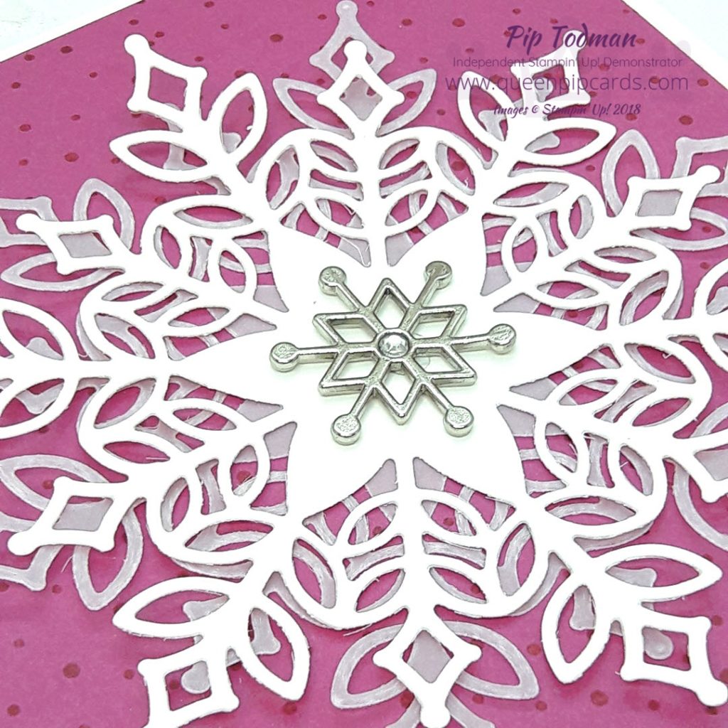 Woo hoo Snowfall Thinlits! Who says Christmas cards can't be pink & bright too?!? I LOVE the Snowfall Thinlits, they are so easy to work with and create stunning results. All Stampin' Up! products are / will be available from my online store here: http://bit.ly/QPCShop Pip Todman Crafty Coach & Stampin' Up! Top UK Demonstrator Queen Pip Cards www.queenpipcards.com Facebook: fb.me/QueenPipCards #queenpipcards #simplystylish #inspiringyourcreativity #stampinup #papercraft 