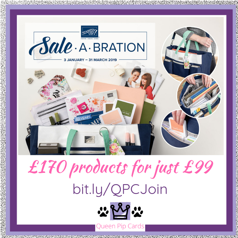Why Should You Join Stampin' Up! and the Royal Stampers Now? Because from the 3rd January to 31st March there is an amazing Sale-a-bration promotion giving you £170 for just £99 or £170 and Craft & Carry Tote for just £125! AMAZING, but why not check out this bag with me now? Video reveal of what you can fit in this tote!! You cannot purchase the Tote, you can only add it onto your Starter Kit! All Stampin' Up! products are / will be available from my online store here: http://bit.ly/QPCShop Pip Todman Crafty Coach & Stampin' Up! Top UK Demonstrator Queen Pip Cards www.queenpipcards.com Facebook: fb.me/QueenPipCards #queenpipcards #simplystylish #inspiringyourcreativity #stampinup #simplestamping #papercraft 