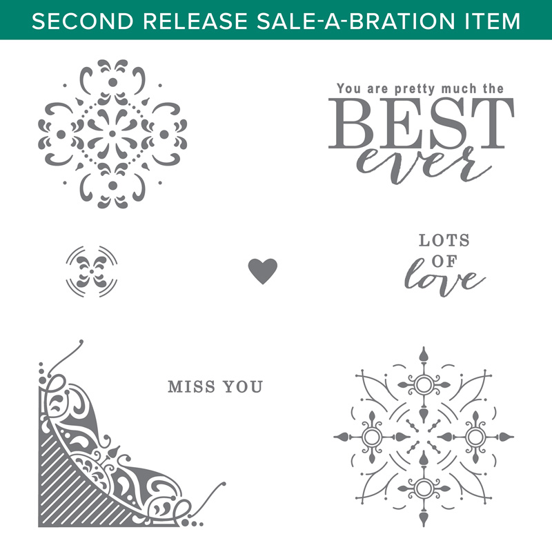 All Adorned the new Sale-a-bration stamp set is a great background for this get well card. Shop my online store here: http://bit.ly/QPCShop Pip Todman www.queenpipcards.com #queenpipcards #simplystylish #stampinup #simplestamping #papercraft 