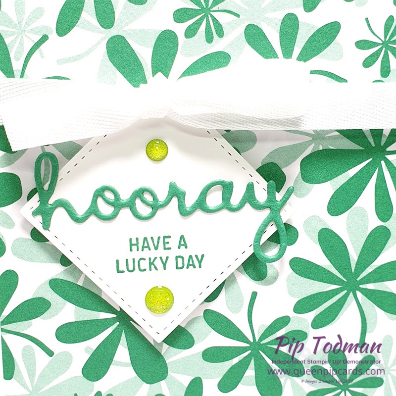 Lucky Day with Well Written by Stampin' Up! A bright, bold card for St Patrick's Day! Shop my online store here: http://bit.ly/QPCShop Pip Todman www.queenpipcards.com #queenpipcards #simplystylish #stampinup #simplestamping #papercraft 