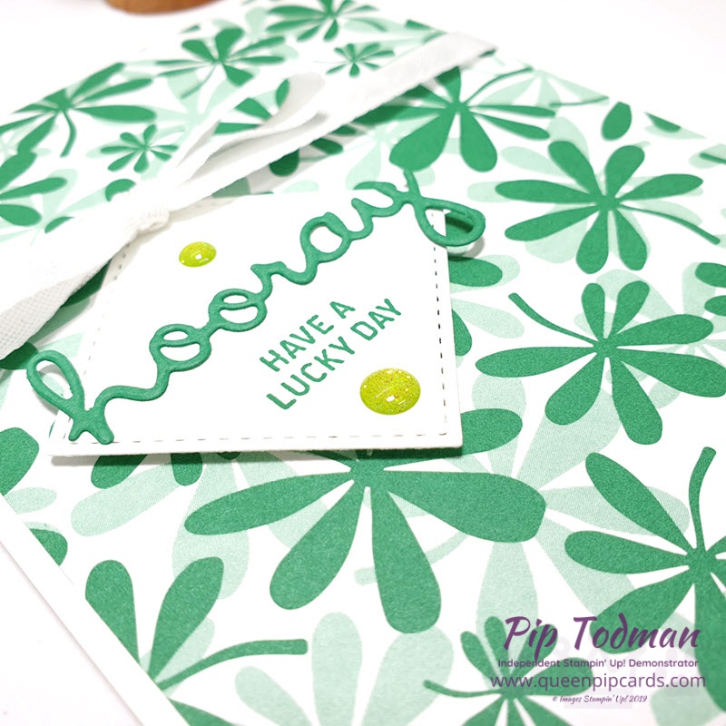 Lucky Day with Well Written by Stampin' Up! A bright, bold card for St Patrick's Day! Shop my online store here: http://bit.ly/QPCShop Pip Todman www.queenpipcards.com #queenpipcards #simplystylish #stampinup #simplestamping #papercraft 