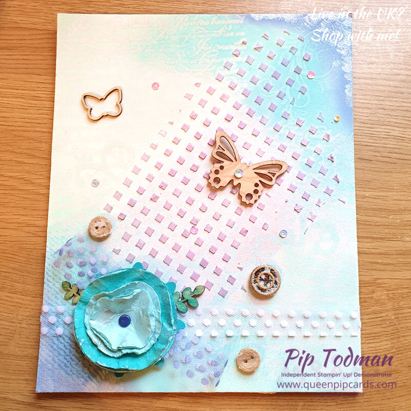 Mixed Media WOW Class - everyone had great fun designing their own home decor piece with Stampin' Up! products. Shop my online store here: http://bit.ly/QPCShop Pip Todman www.queenpipcards.com #queenpipcards #simplystylish #stampinup #simplestamping #papercraft 