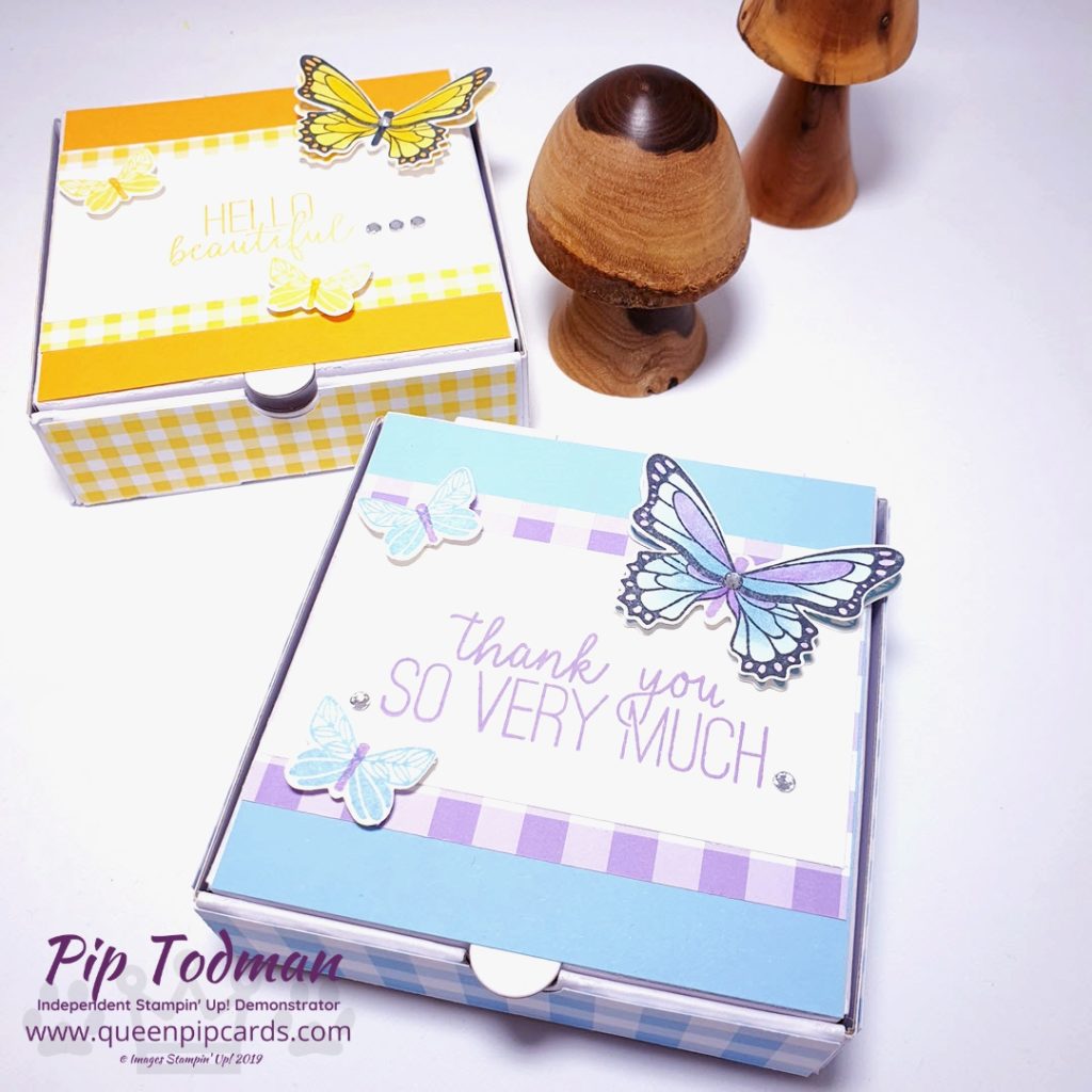 Gingham Gala Butterfly Duet is today's featured project in my Facebook Live Moody Monday Pick Me Up video! Pip Todman www.queenpipcards.com Stampin' Up! Independent Demonstrator UK