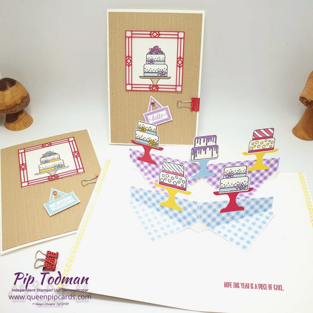 Pop Up With A Piece of Cake - yes finally it's my WOW card POP UP video sharing the mechanism for these fun pop ups! Pip Todman www.queenpipcards.com Stampin' Up! Independent Demonstrator UK