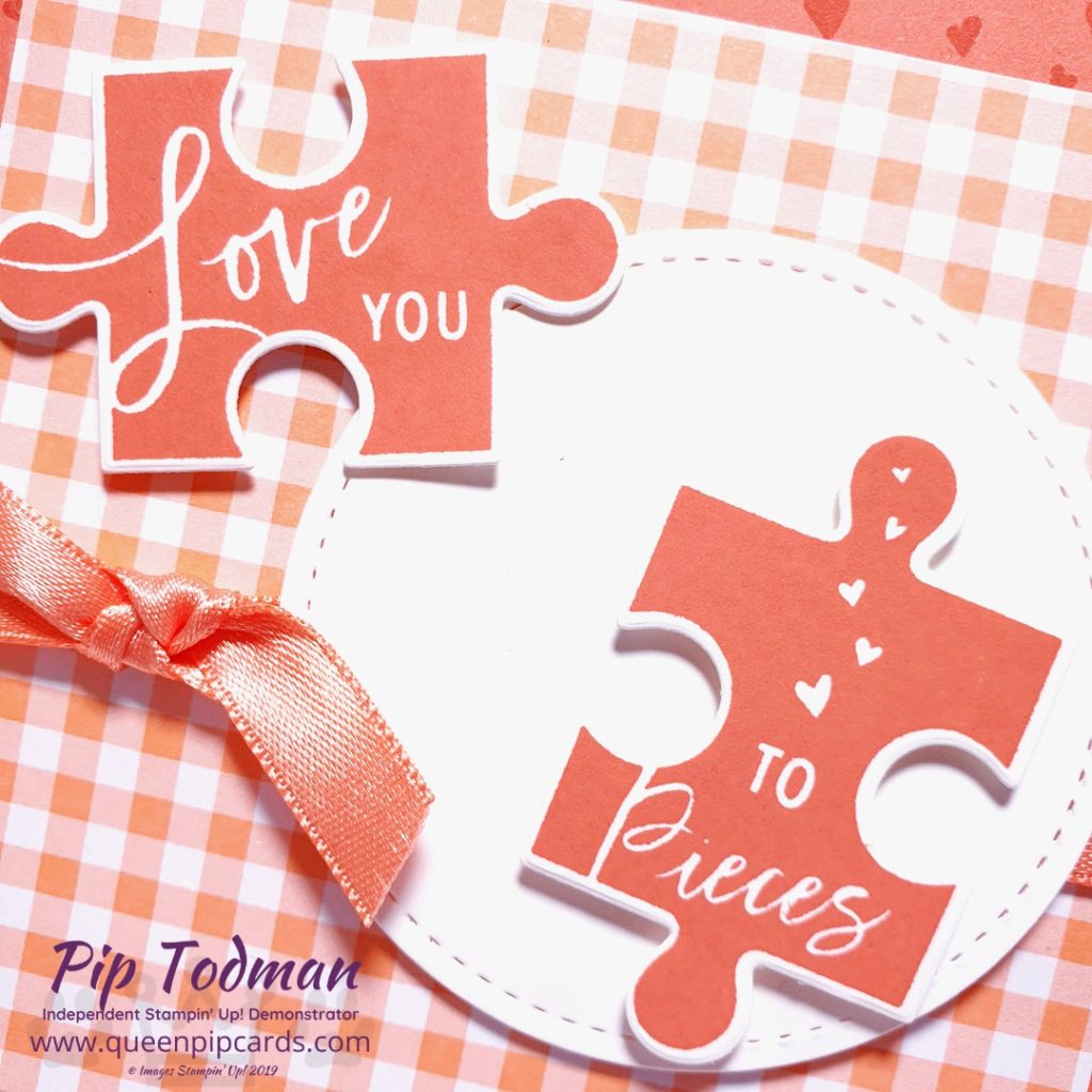 Love You To Pieces Jigsaw Card is my video tutorial today! I love this card and this set and I'm so pleased it's carrying over. Plus more Gingham Gala! Pip Todman www.queenpipcards.com Stampin' Up! Independent Demonstrator UK