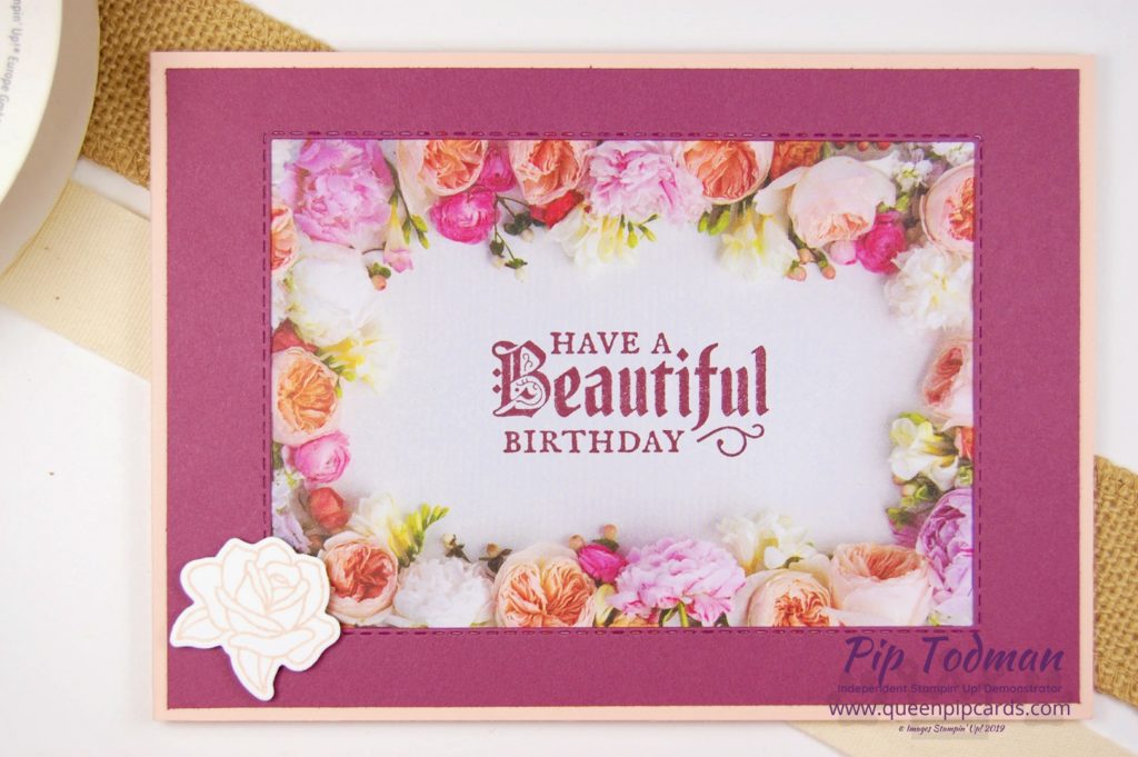 Petal Promenade and Painted Glass makes for a winning combination in my show today. Watch my FB Live replay on using the pre-printed labels and frames from this gorgeous set of papers. Pip Todman www.queenpipcards.com Stampin' Up! Independent Demonstrator UK