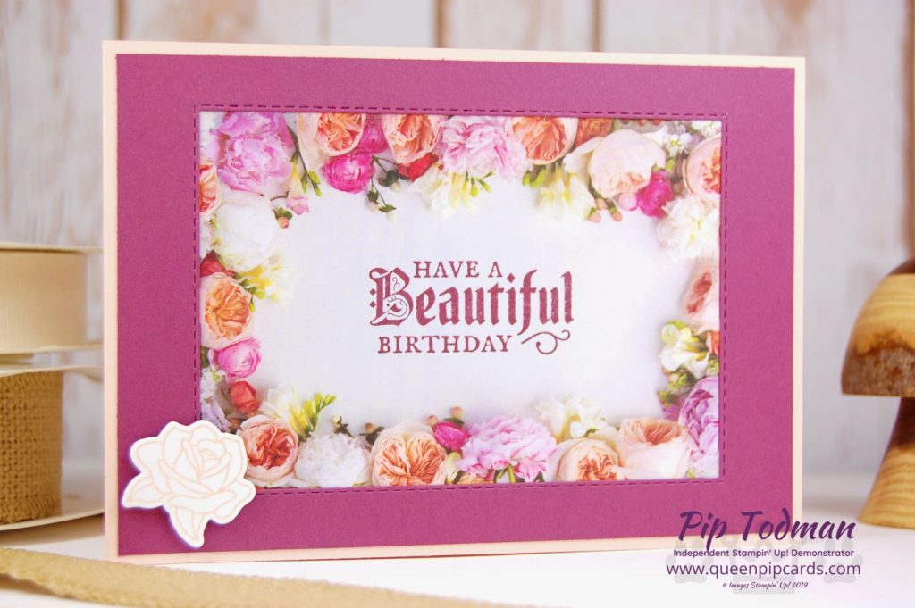 Petal Promenade and Painted Glass makes for a winning combination in my show today. Watch my FB Live replay on using the pre-printed labels and frames from this gorgeous set of papers. Pip Todman www.queenpipcards.com Stampin' Up! Independent Demonstrator UK