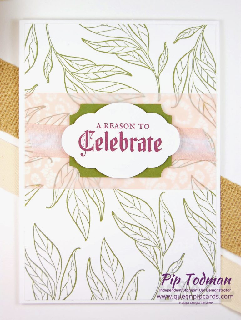 Today's Moody Monday Pick Me Up video features Wonderful Romance Simple Stamping with various designs! Lovely leaves in greens with the hint of pink! Pip Todman www.queenpipcards.com Stampin' Up! Independent Demonstrator UK