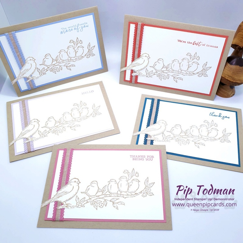 Free As A Bird In Colour Cards with Stampin' Creative Blog Hop! Come and see all the new In Colours from Stampin' Up! shown off by the design team this month! Pip Todman www.queenpipcards.com Stampin' Up! Independent Demonstrator UK 