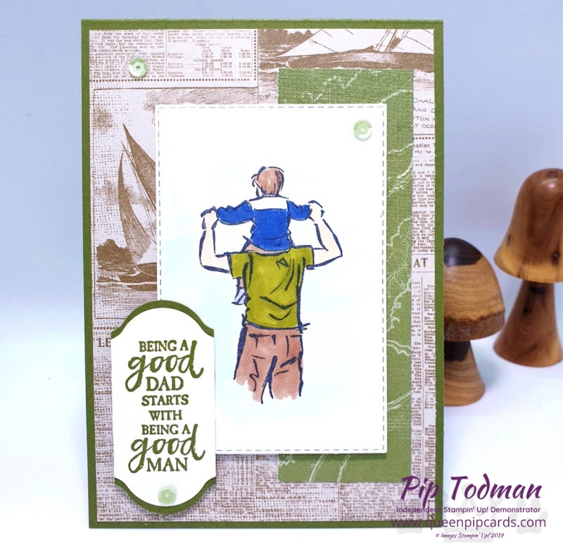 Launching A Good Man stamp set! With my Moody Monday pick me up video today! Pip Todman www.queenpipcards.com Stampin' Up! Independent Demonstrator UK 
