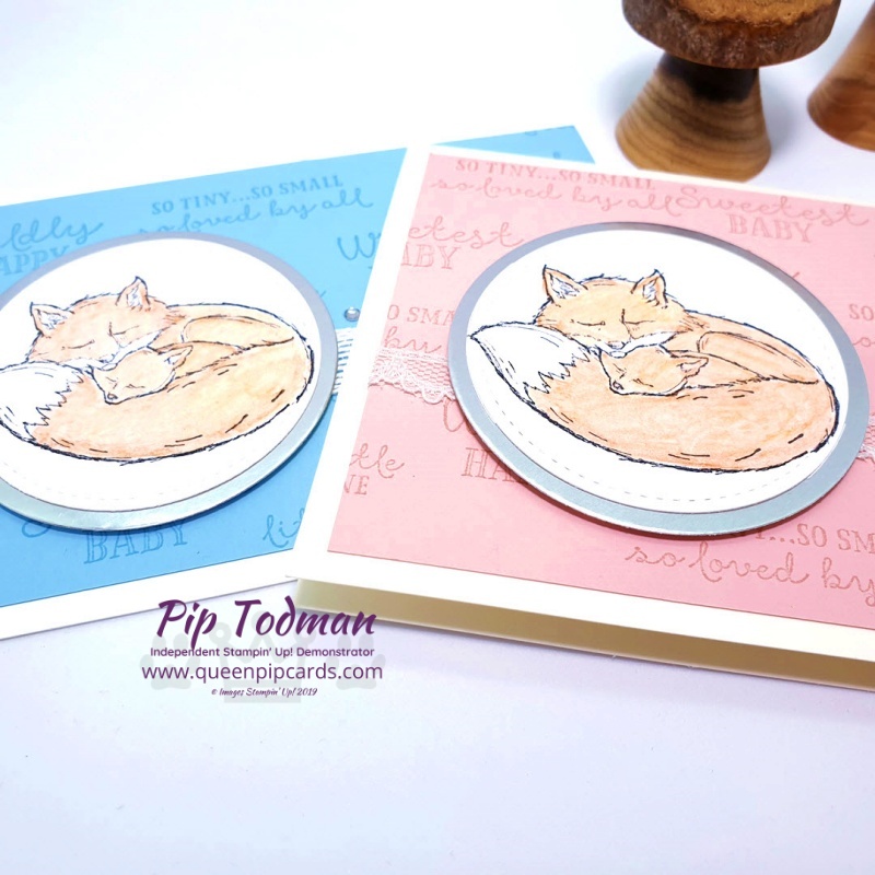 Wildly Happy Fox baby cards today! Plus a quick and easy background technique! Pip Todman www.queenpipcards.com Stampin' Up! Independent Demonstrator UK 