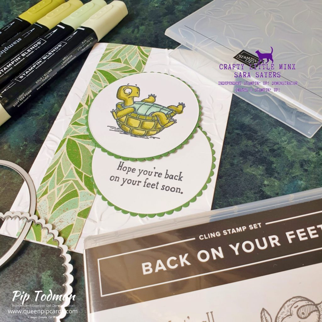 Back On Your Feet by Sara from my team today on my By Royal Appointment blog. She's so great at colouring and making adorable cards you want to make. Pip Todman www.queenpipcards.com Stampin' Up! Independent Demonstrator UK 