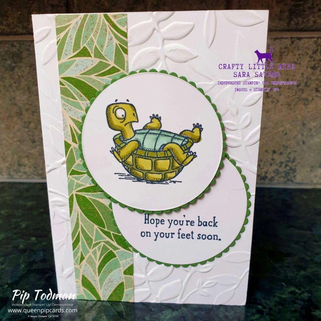 Back On Your Feet by Sara from my team today on my By Royal Appointment blog. She's so great at colouring and making adorable cards you want to make. Pip Todman www.queenpipcards.com Stampin' Up! Independent Demonstrator UK 