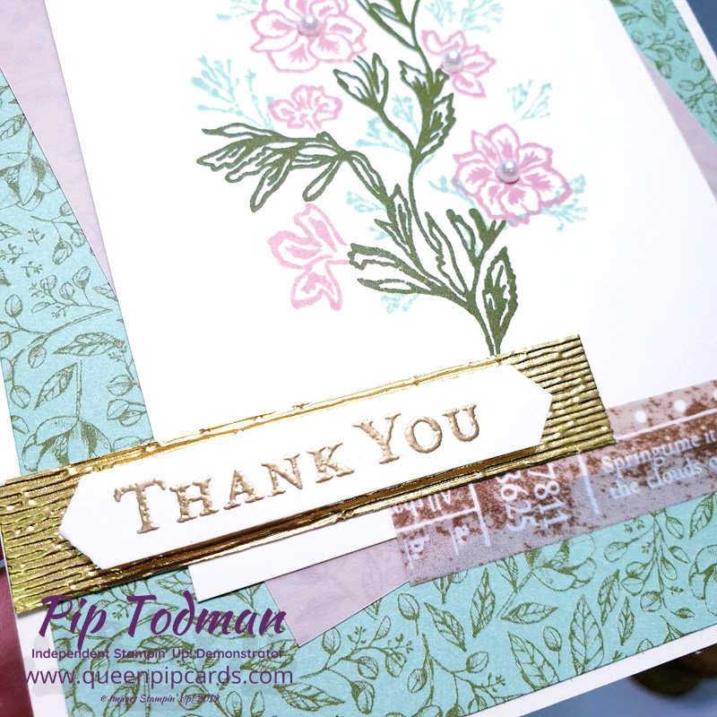 This Stunning Embossed Foil Technique brings some extra zing to your cards and projects. Especially in all the different coloured foils we have now! Pip Todman www.queenpipcards.com Stampin' Up! Independent Demonstrator UK