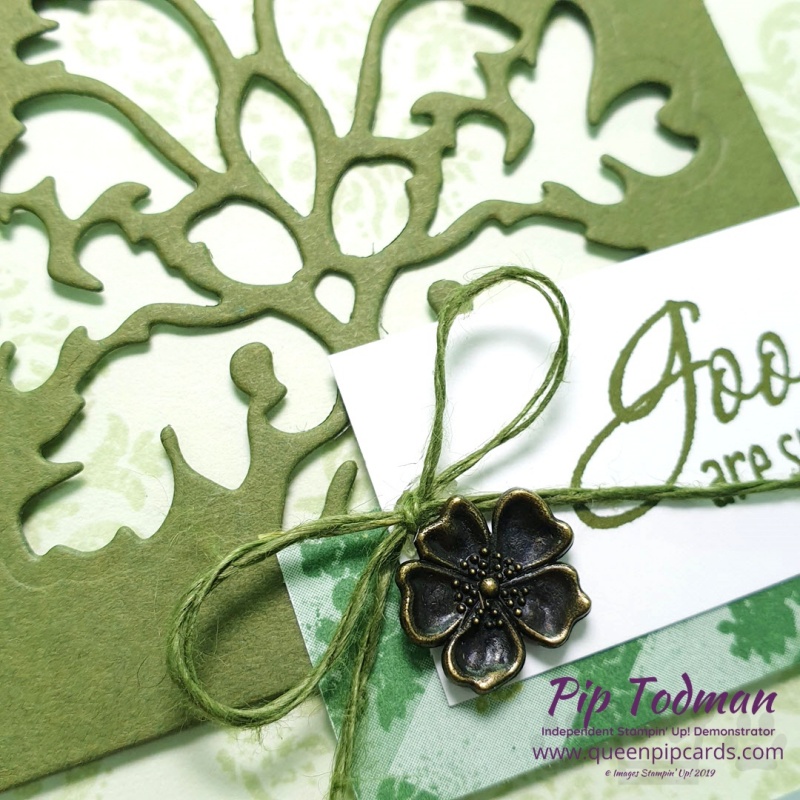 Tasteful Textures In Greens using the Stampin' Up! Tasteful Textues and coordinating dies set. Such a quick but pretty card for a friend. Pip Todman www.queenpipcards.com Stampin' Up! Independent Demonstrator UK 