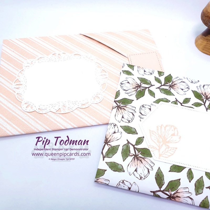 Glorious Magnolia Lane Envelope Cards in my Moody Monday video. An envelope and card in one! Pip Todman www.queenpipcards.com Stampin' Up! Independent Demonstrator UK 