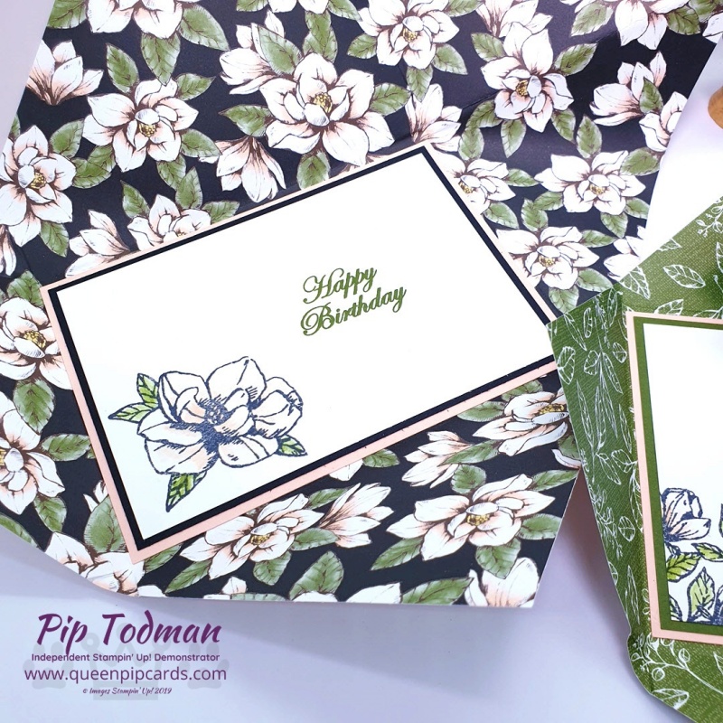 Glorious Magnolia Lane Envelope Cards in my Moody Monday video. An envelope and card in one! Pip Todman www.queenpipcards.com Stampin' Up! Independent Demonstrator UK 