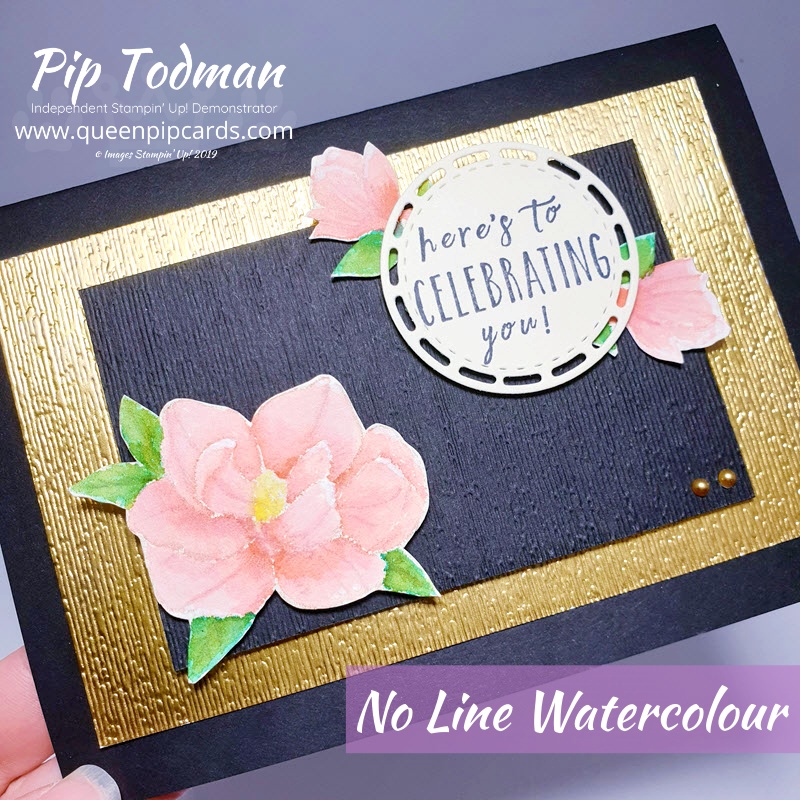 Easy no line water colour rose card! I love this simple water colouring technique to get great results every time! Pip Todman www.queenpipcards.com Stampin' Up! Independent Demonstrator UK 