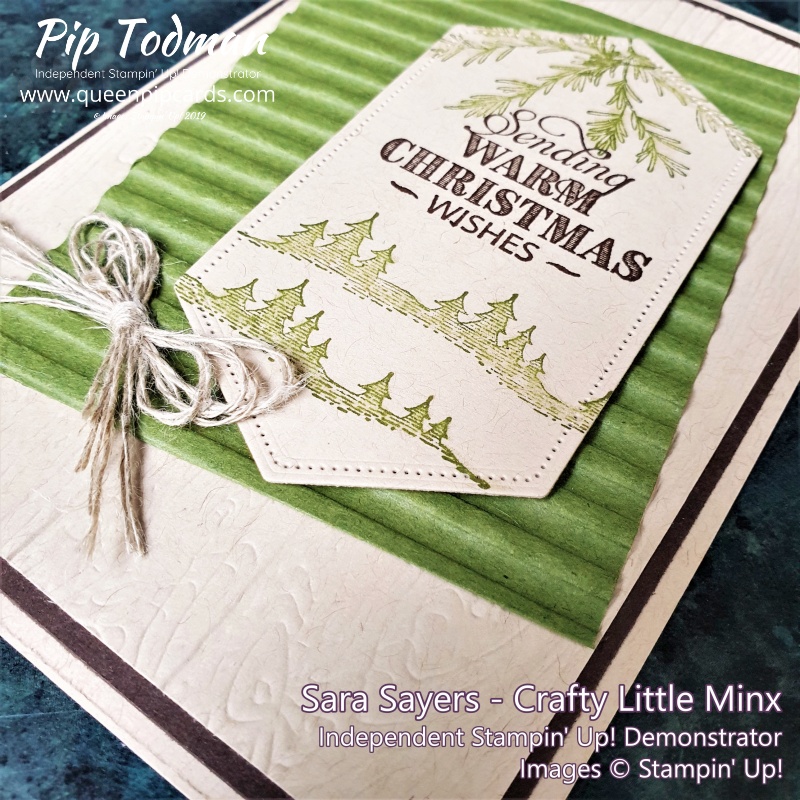 Christmas Rustic Retreat By Royal Appointment! I love Christmas and so does my teamie Sara! Pip Todman www.queenpipcards.com Stampin' Up! Independent Demonstrator UK 