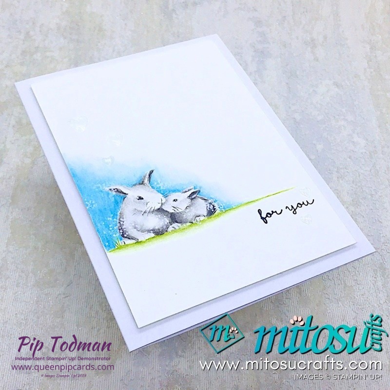 Wildly Happy Bunny Rabbits with watercolouring by Mitosu Crafts my very talented teamies! Pip Todman www.queenpipcards.com Stampin' Up! Independent Demonstrator UK