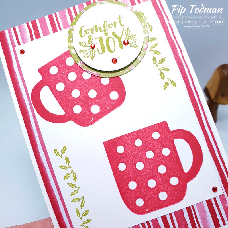 The new Cup of Christmas Reversible stamps and Cup of Cheer christmas cards in today's card fest! Pip Todman www.queenpipcards.com Stampin' Up! Independent Demonstrator UK