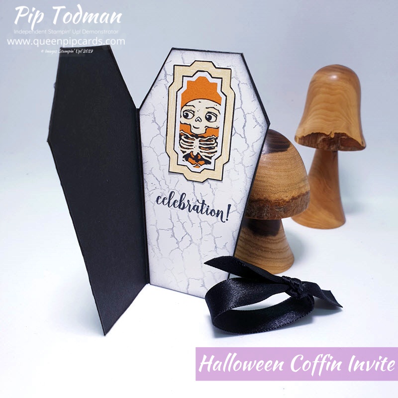 data-pin-description="Cute Halloween Invitation Coffin Card to match last week's Coffin Treat Box!! Pip Todman www.queenpipcards.com Stampin' Up! Independent Demonstrator UK #queenpipcards #simplystylish #stampinup #simplestamping #papercraft " data-pin-url="https://www.queenpipcards.com/2019/09/24/halloween-invitation-coffin-card/"