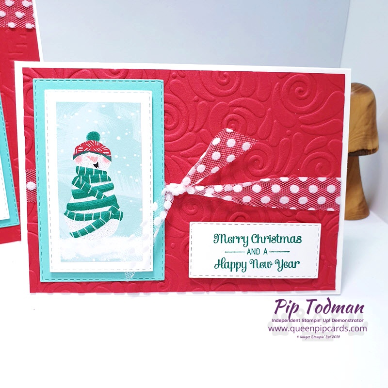 2 Layouts with Let It Snow papers and embellishment kits. Cool Yule in Red! Pip Todman www.queenpipcards.com Stampin' Up! Independent Demonstrator UK 