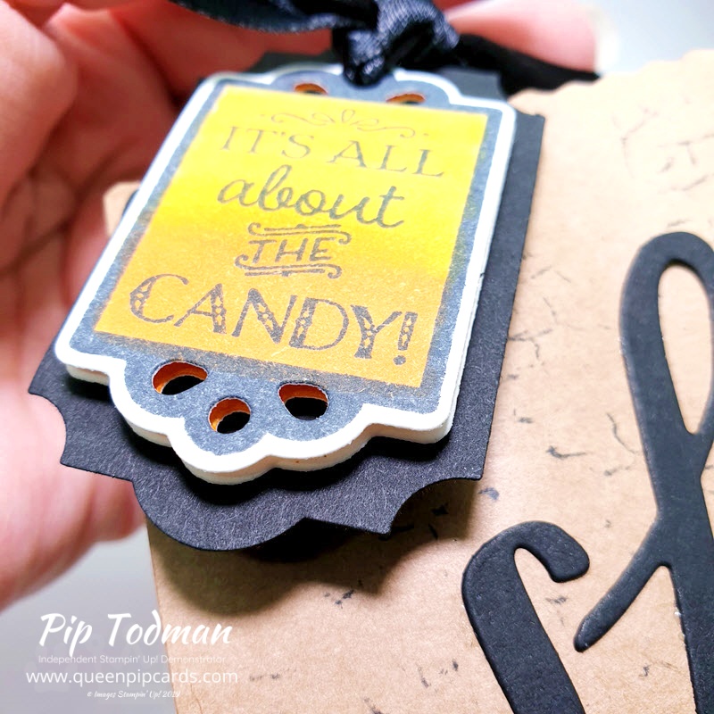 Quick Personalised Treat Bags for Halloween or any occasion! So easy with the Hand-lettered Prose Dies. Pip Todman www.queenpipcards.com Stampin' Up! Independent Demonstrator UK 